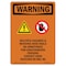 Signmission Safety Sign, OSHA WARNING, 5" Height, Multiple Hazards And, Portrait OS-WS-D-35-V-13339 - alternate 1